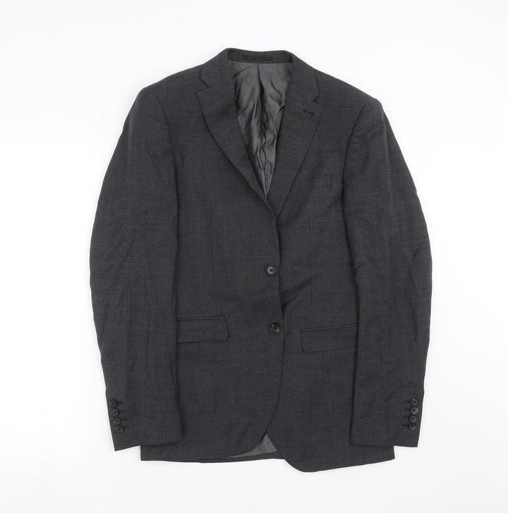 NEXT Mens Grey Geometric Jacket Suit Jacket Size 38