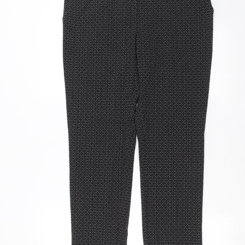 NEXT Womens Black Geometric  Trousers  Size 12 L28 in