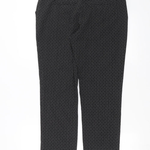NEXT Womens Black Geometric  Trousers  Size 12 L28 in