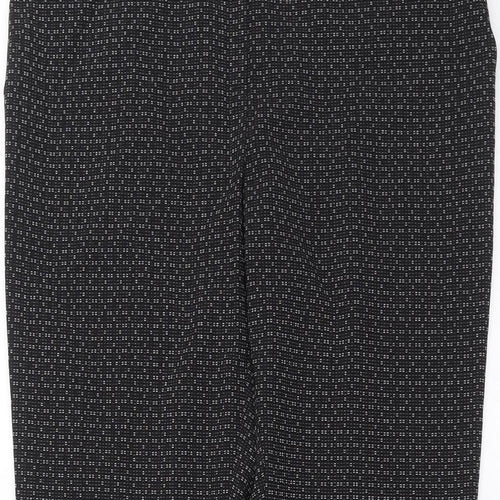 NEXT Womens Black Geometric  Trousers  Size 12 L28 in
