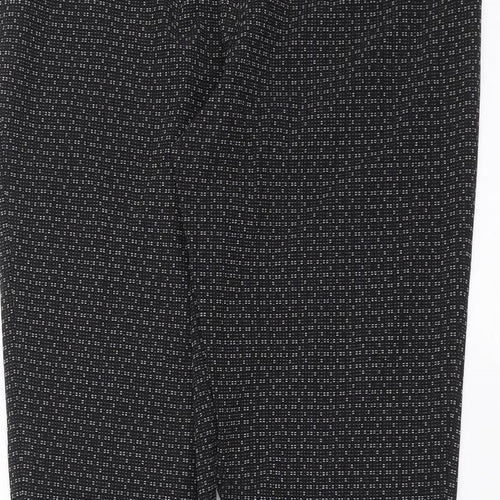 NEXT Womens Black Geometric  Trousers  Size 12 L28 in