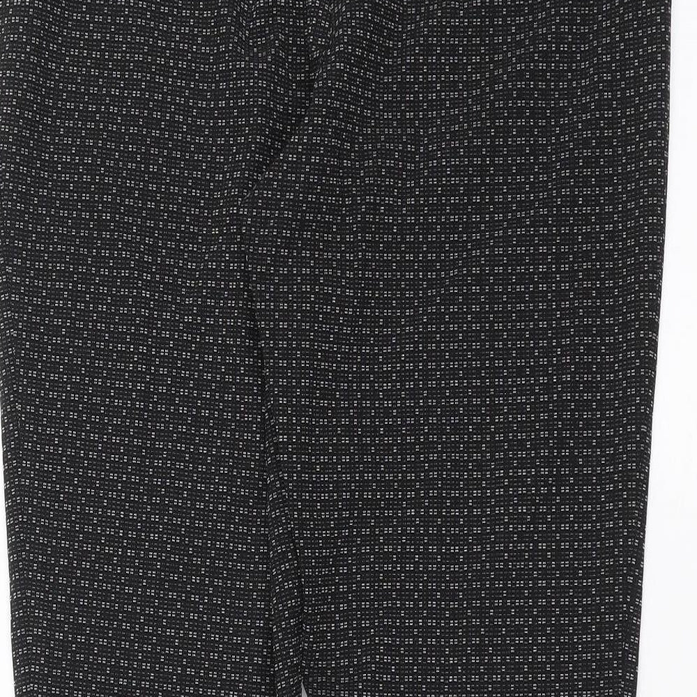 NEXT Womens Black Geometric  Trousers  Size 12 L28 in