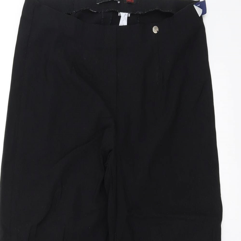 ROBELL Womens Black   Cropped Trousers Size 12 L21 in