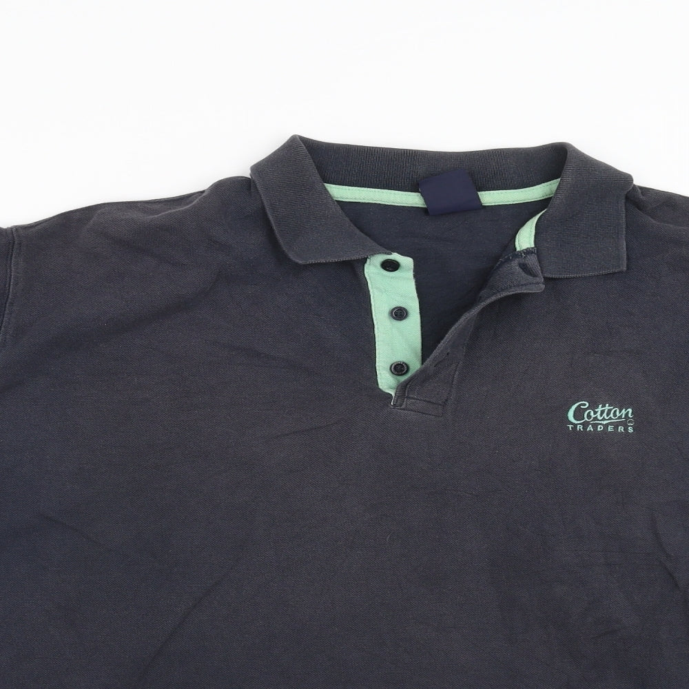Cotton Traders Mens Blue    Polo Size 2XL