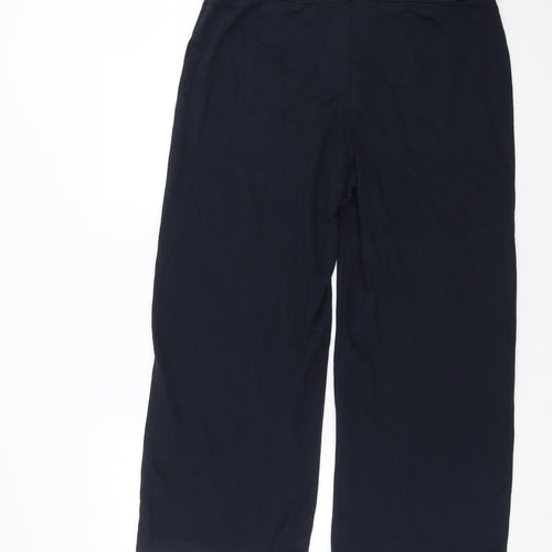 Marks and Spencer Womens Blue   Cropped Trousers Size 16 L26 in