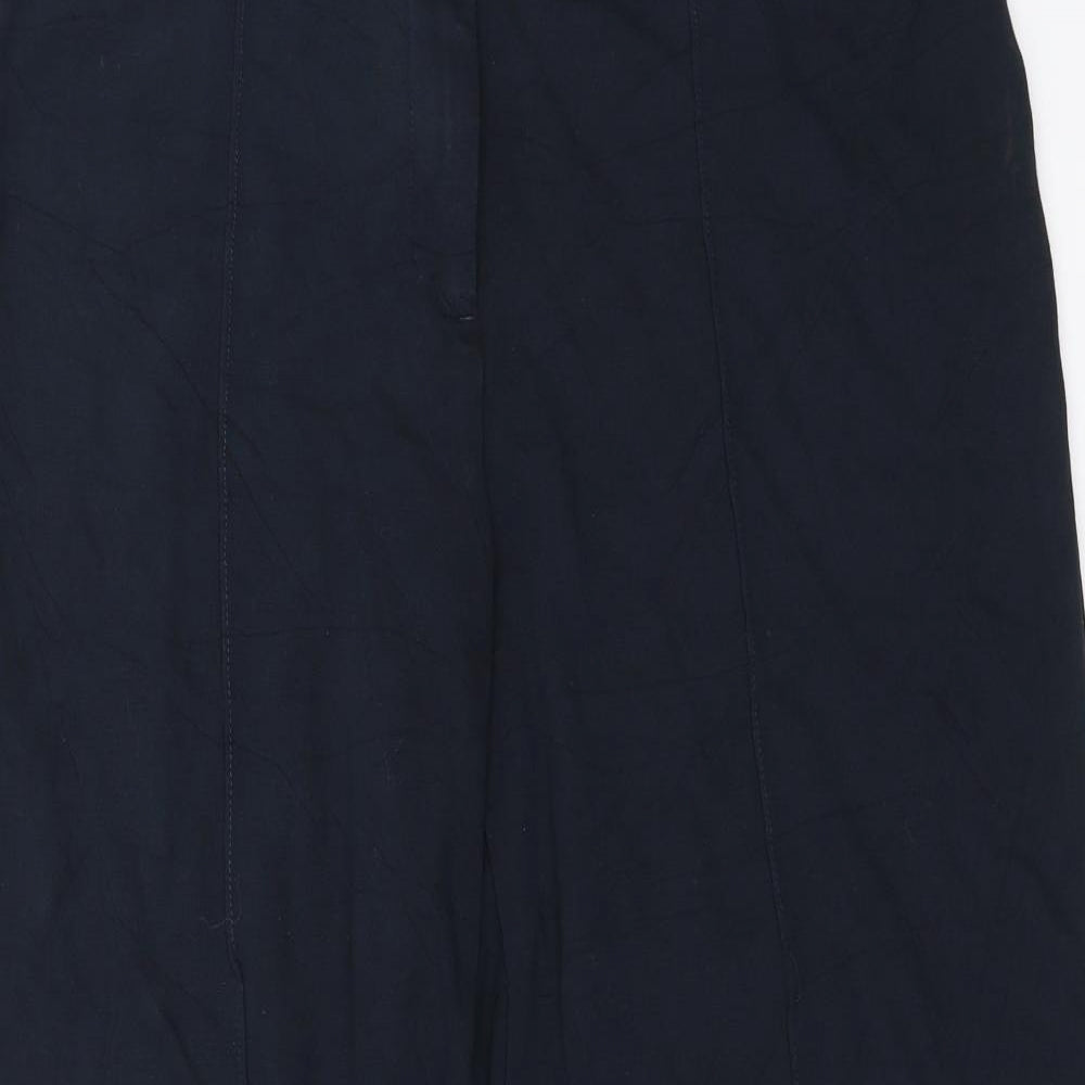 Marks and Spencer Womens Blue   Cropped Trousers Size 16 L26 in
