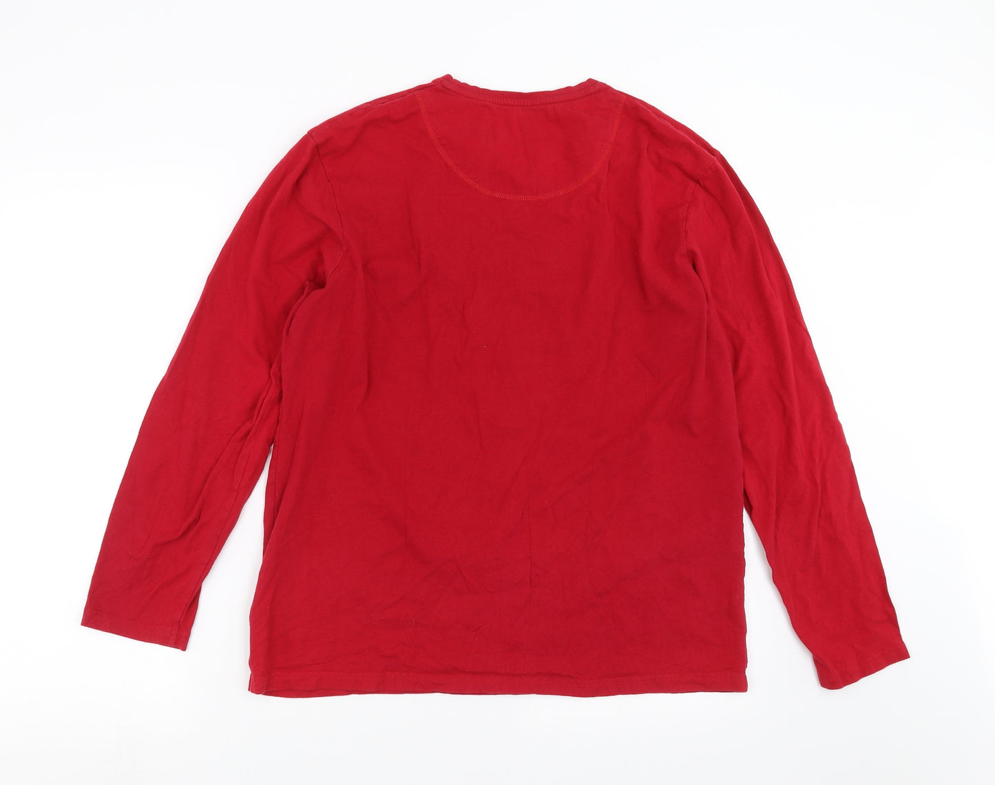 Marks and Spencer Mens Red Solid   Pyjama Top Size M