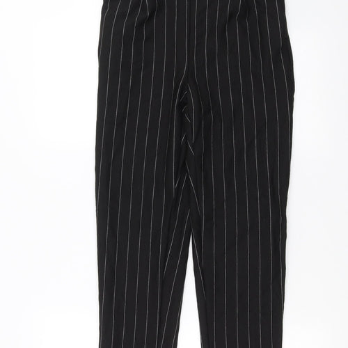 F&F Womens Black Striped  Trousers  Size 8 L27 in