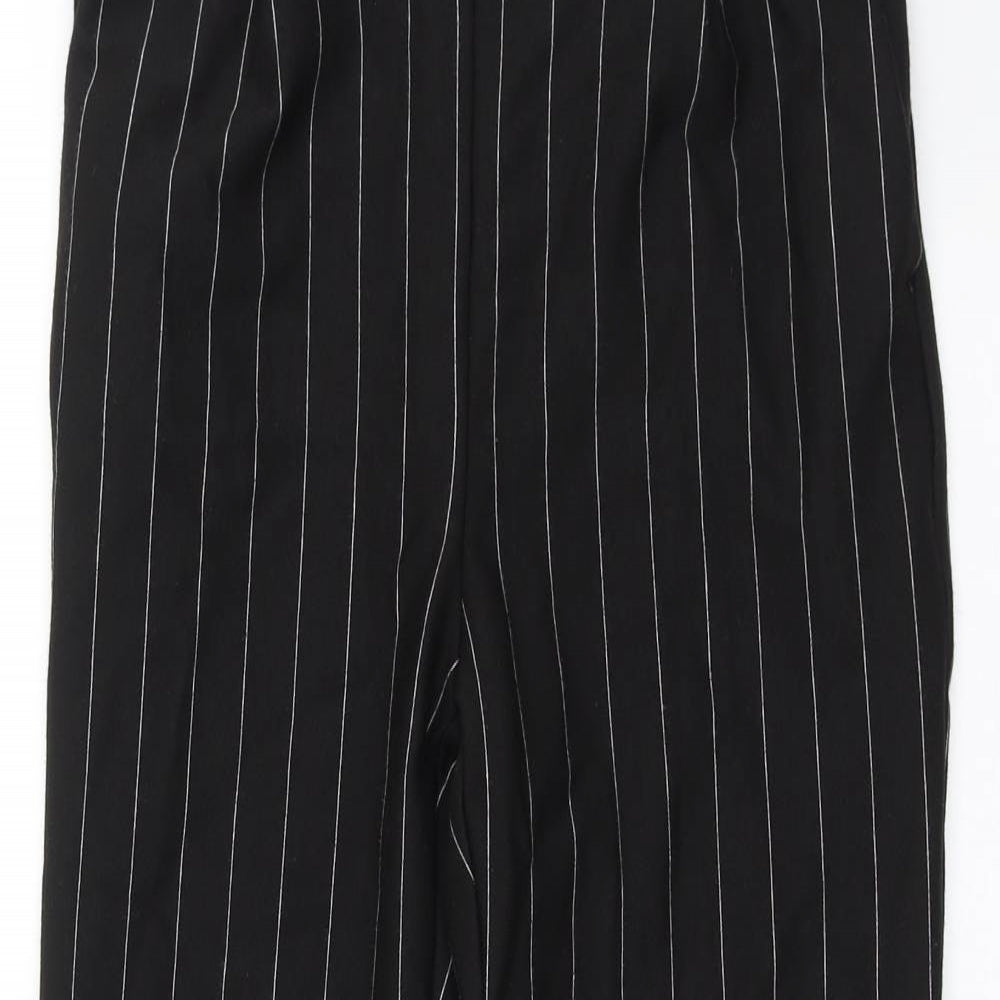 F&F Womens Black Striped  Trousers  Size 8 L27 in