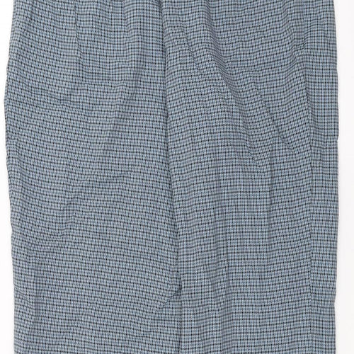 Preworn Womens Blue Houndstooth  Trousers  Size 36 in L27 in