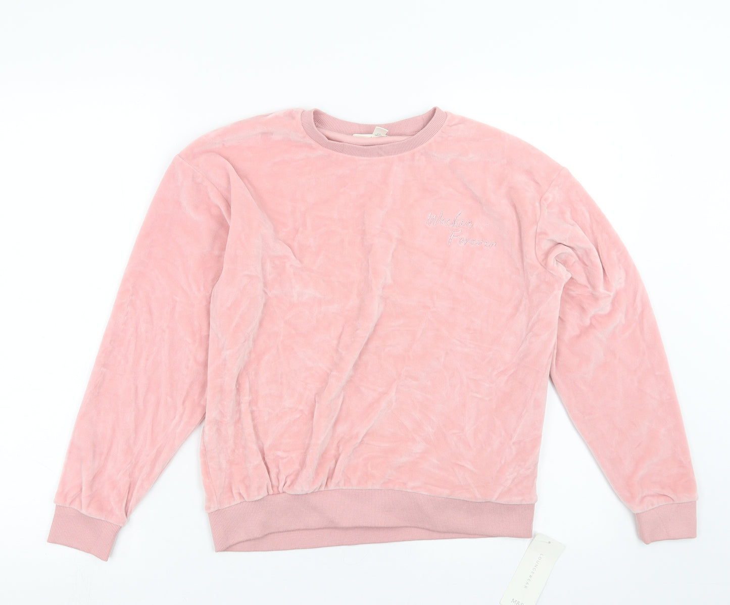 Marks and Spencer Girls Pink   Pullover Sweatshirt Size 12-13 Years  - weekend forever