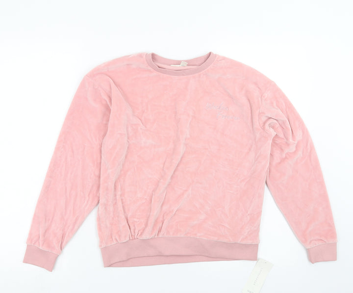 Marks and Spencer Girls Pink   Pullover Sweatshirt Size 12-13 Years  - weekend forever