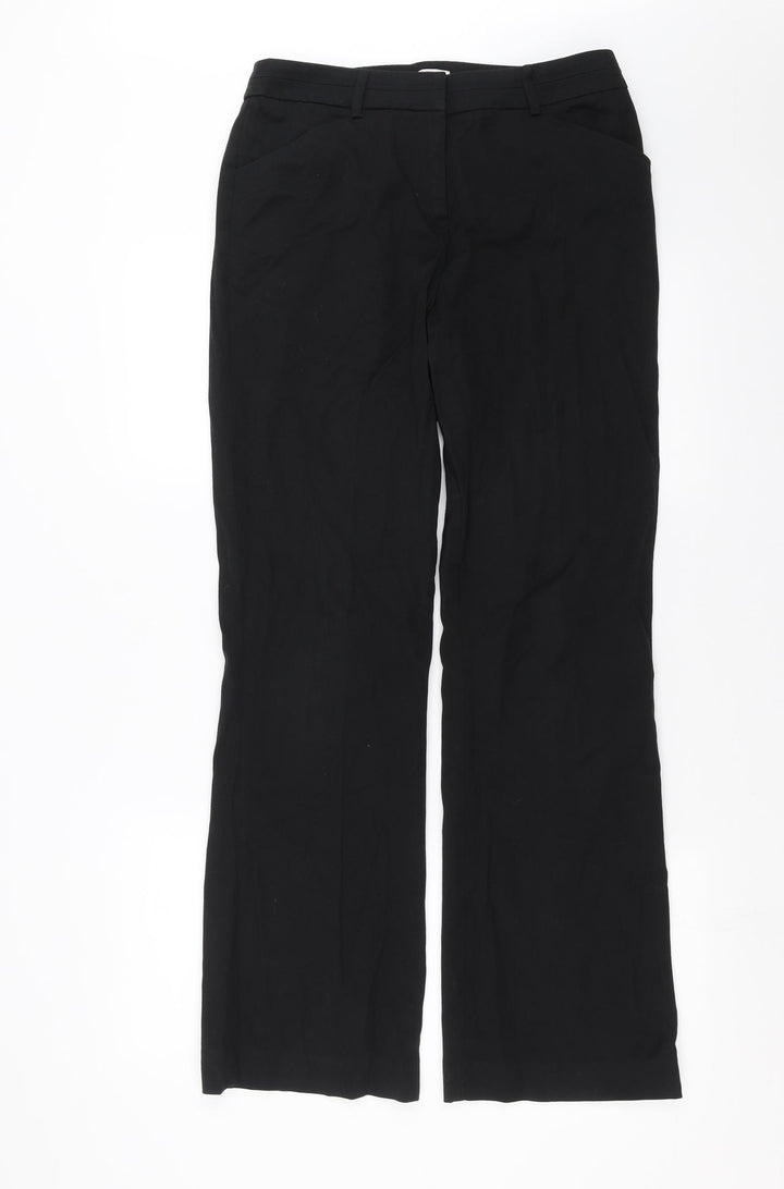 TU Womens Black Rayon Trousers Size 10 L30 in