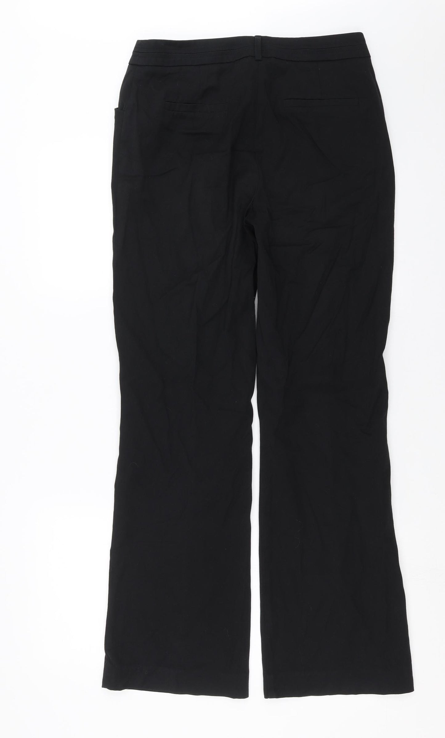 TU Womens Black  Rayon Trousers  Size 10 L30 in