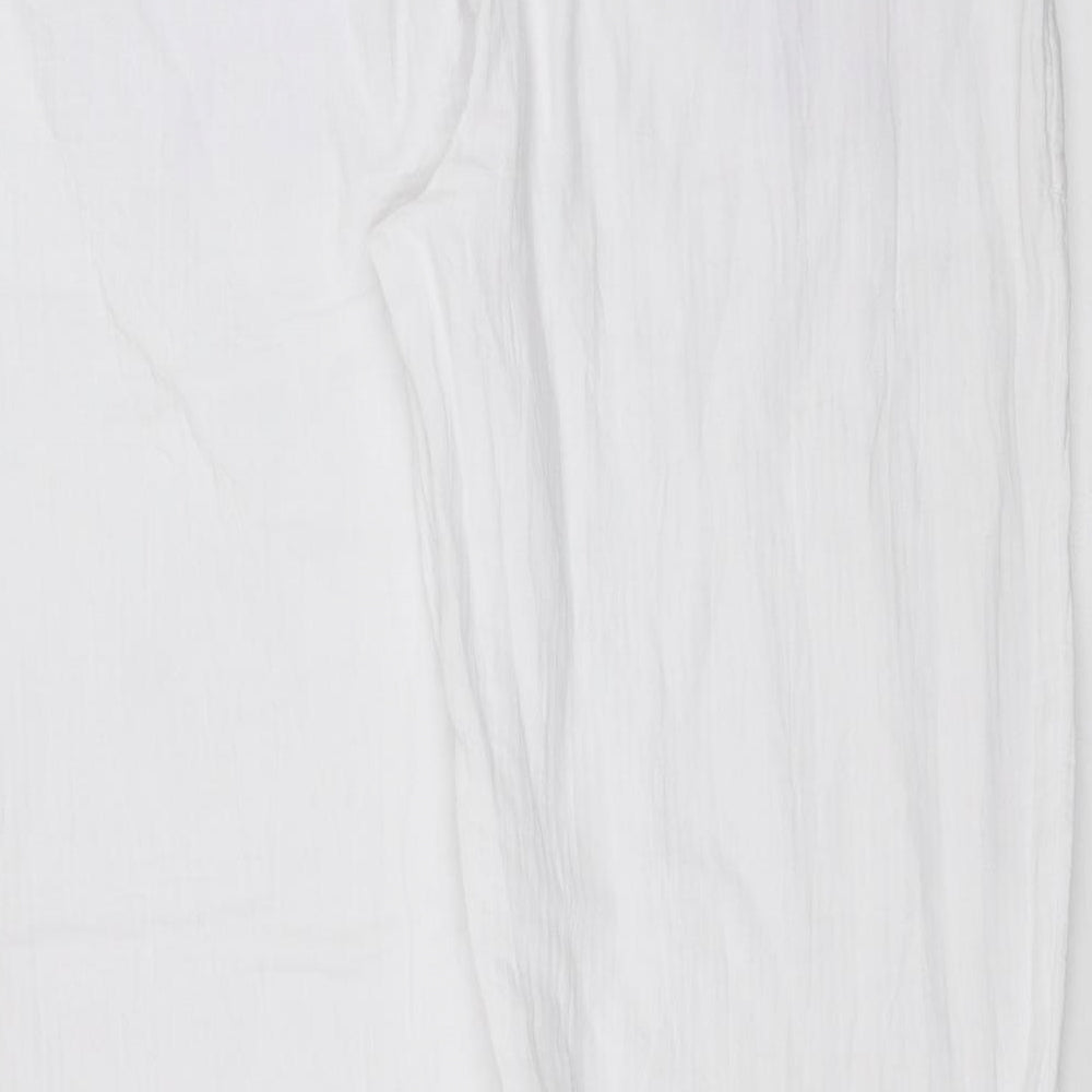 Marks and Spencer Womens White   Trousers  Size 20 L30 in - Ankle grazer