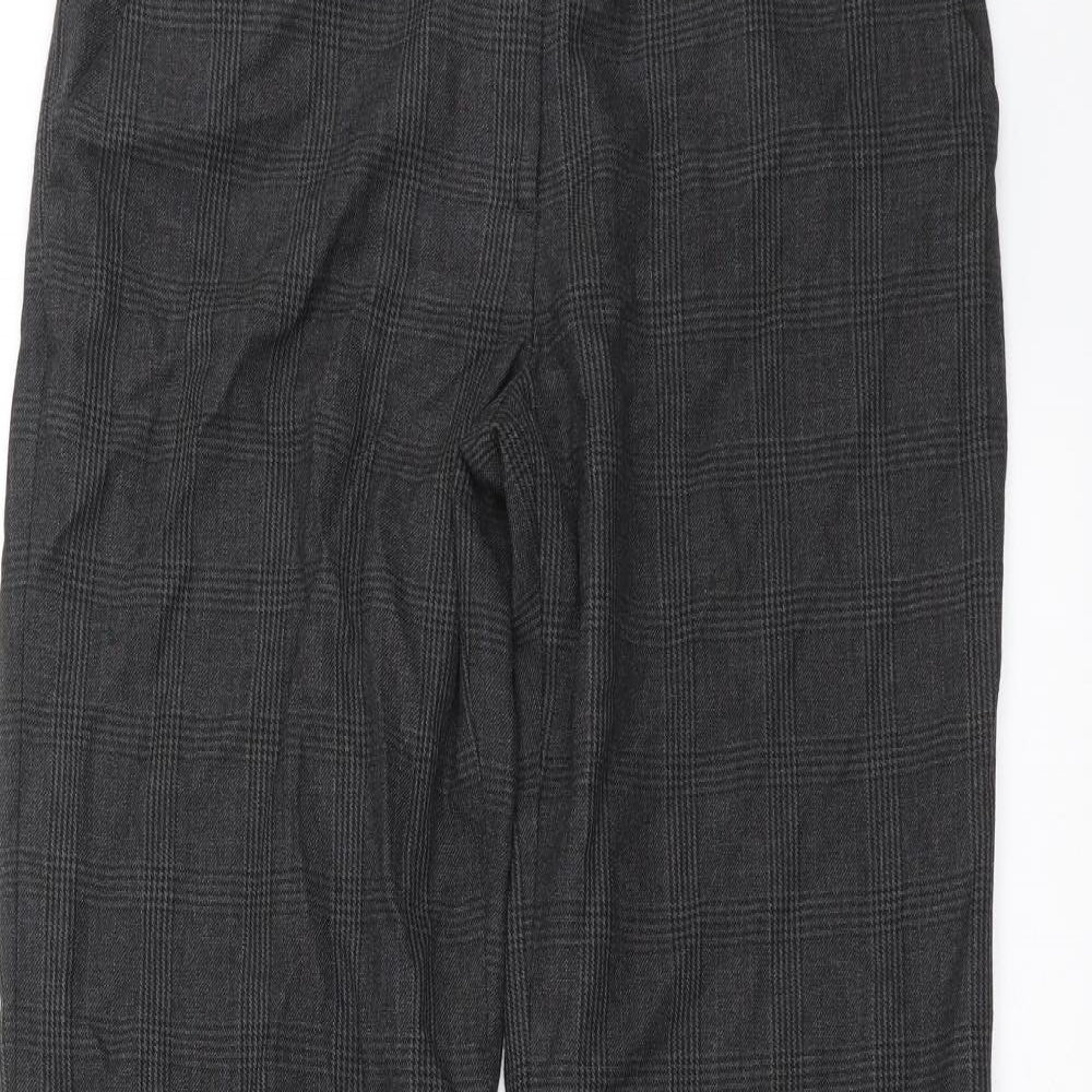 Dorothy Perkins Womens Grey Check  Trousers  Size 12 L33 in
