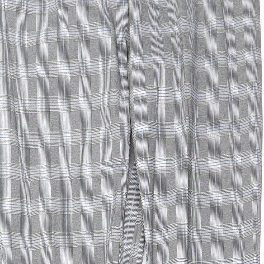 New Look Womens Grey Check  Trousers  Size 10 L28 in