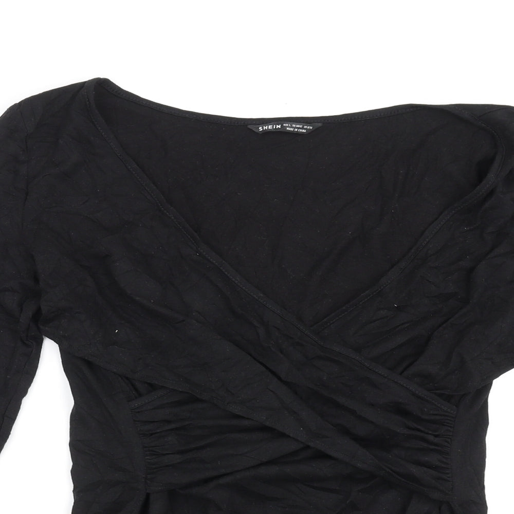 SheIn Womens Black   Basic T-Shirt Size L