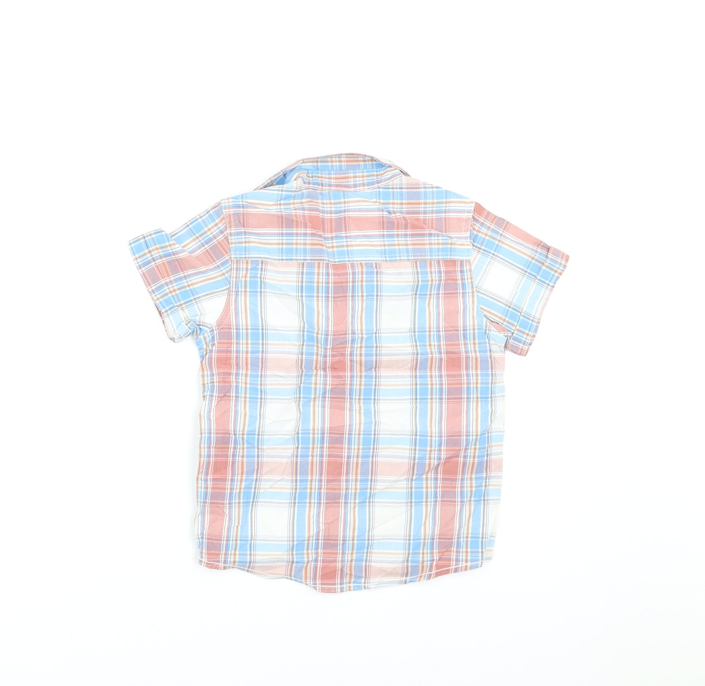NEXT Boys Blue Plaid  Basic Button-Up Size 5 Years