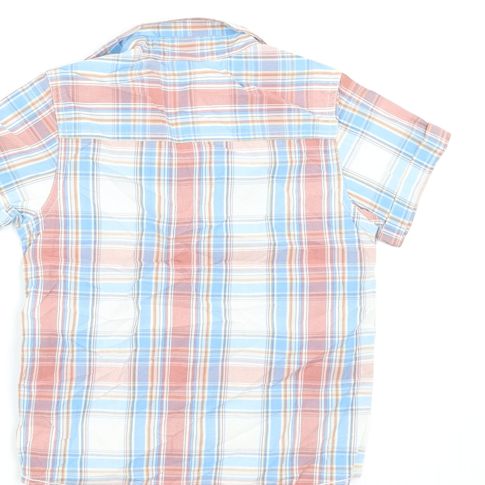 NEXT Boys Blue Plaid  Basic Button-Up Size 5 Years