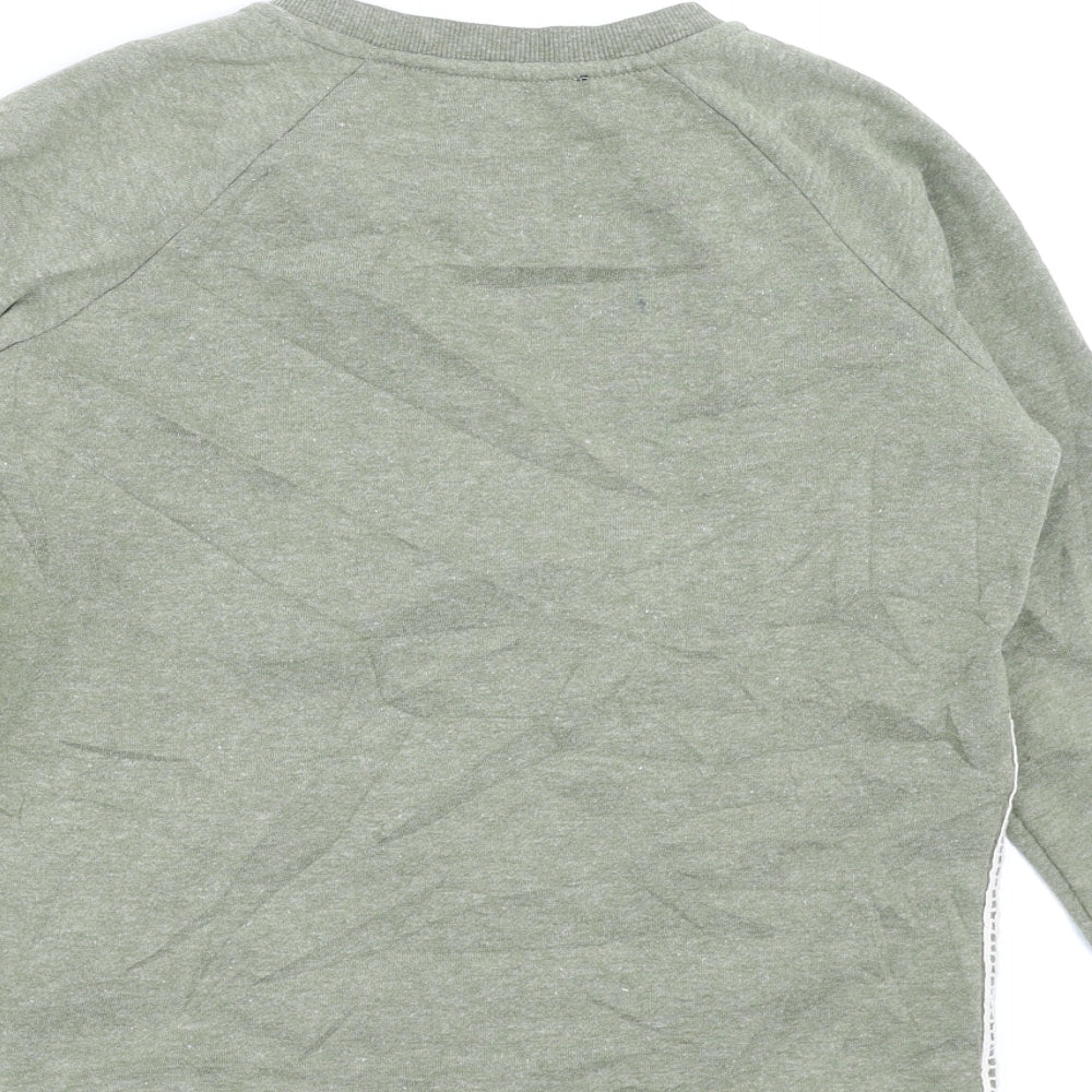 Very Girls Green   Pullover Sweatshirt Size 11-12 Years  - crochet detail