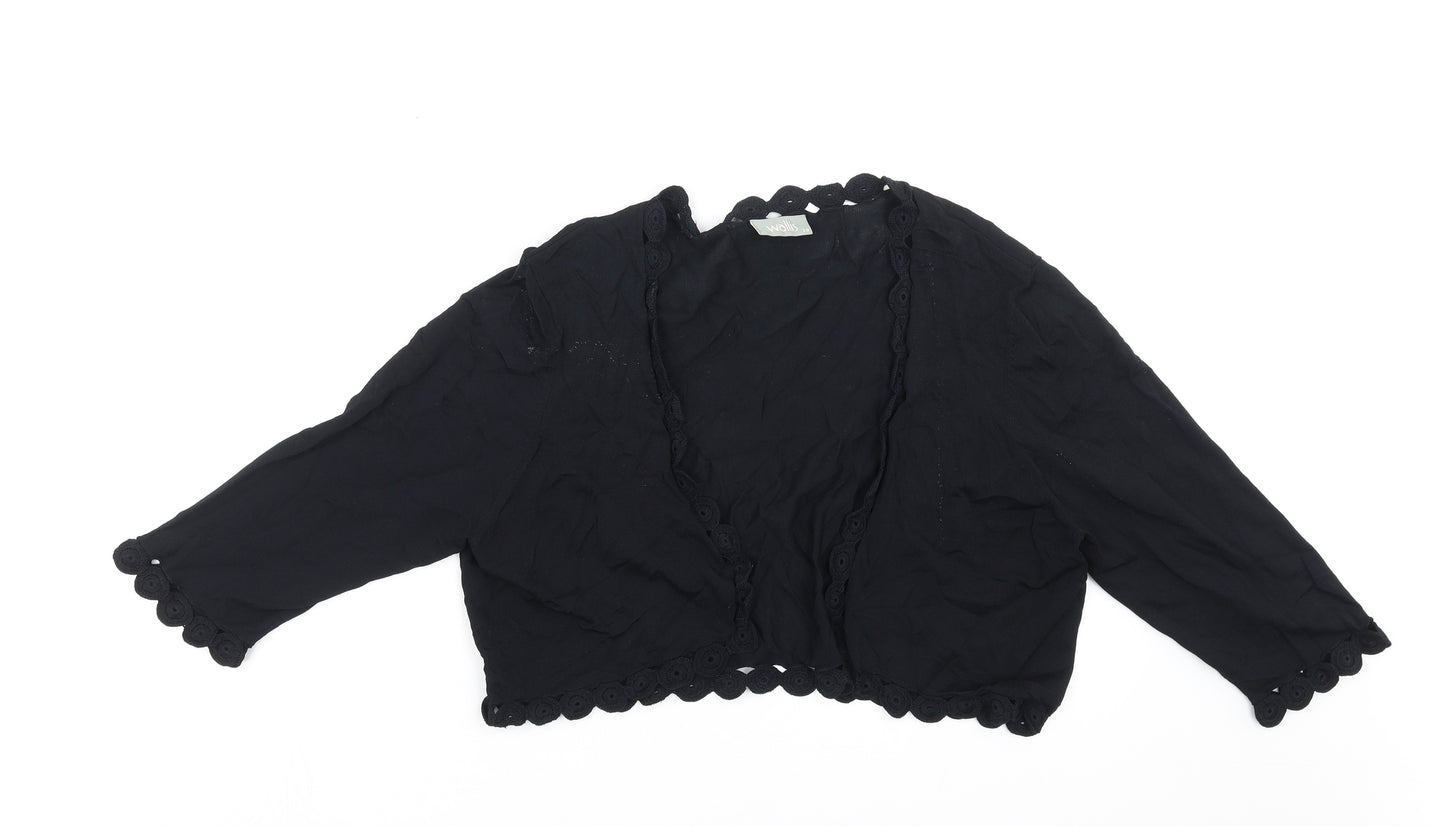 Wallis Womens Black   Cardigan Jumper Size 20  - shrug