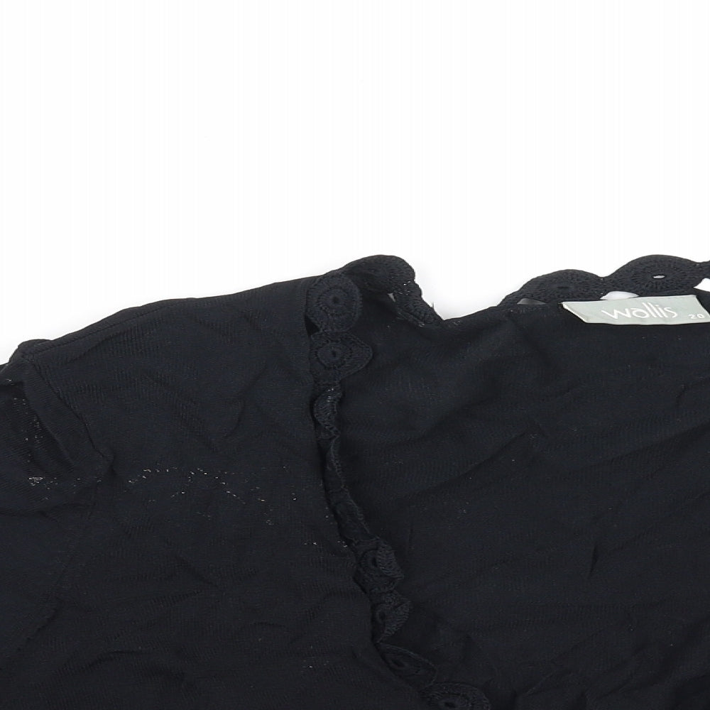 Wallis Womens Black   Cardigan Jumper Size 20  - shrug