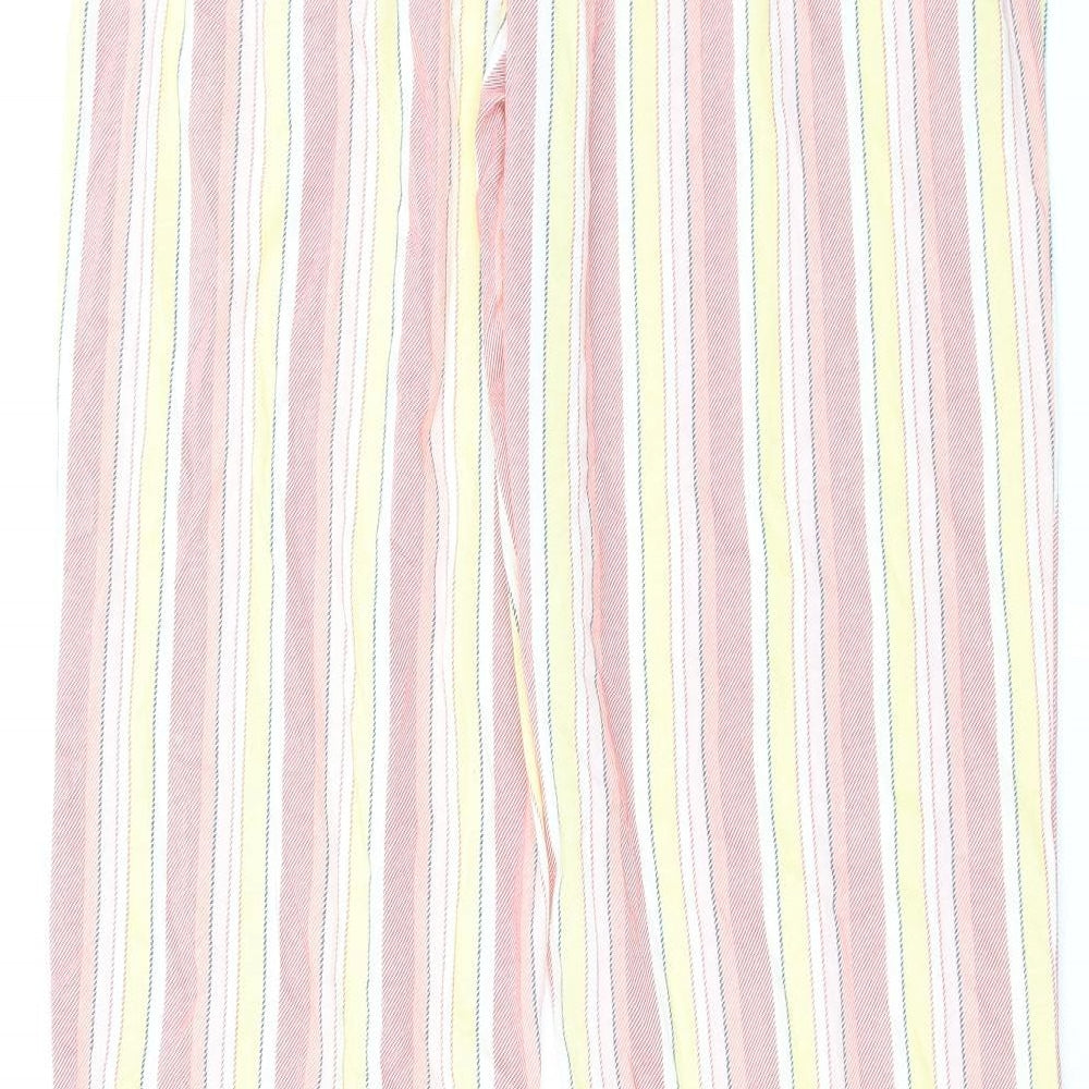 Vivance Collection Womens Pink Striped   Pyjama Pants Size 10