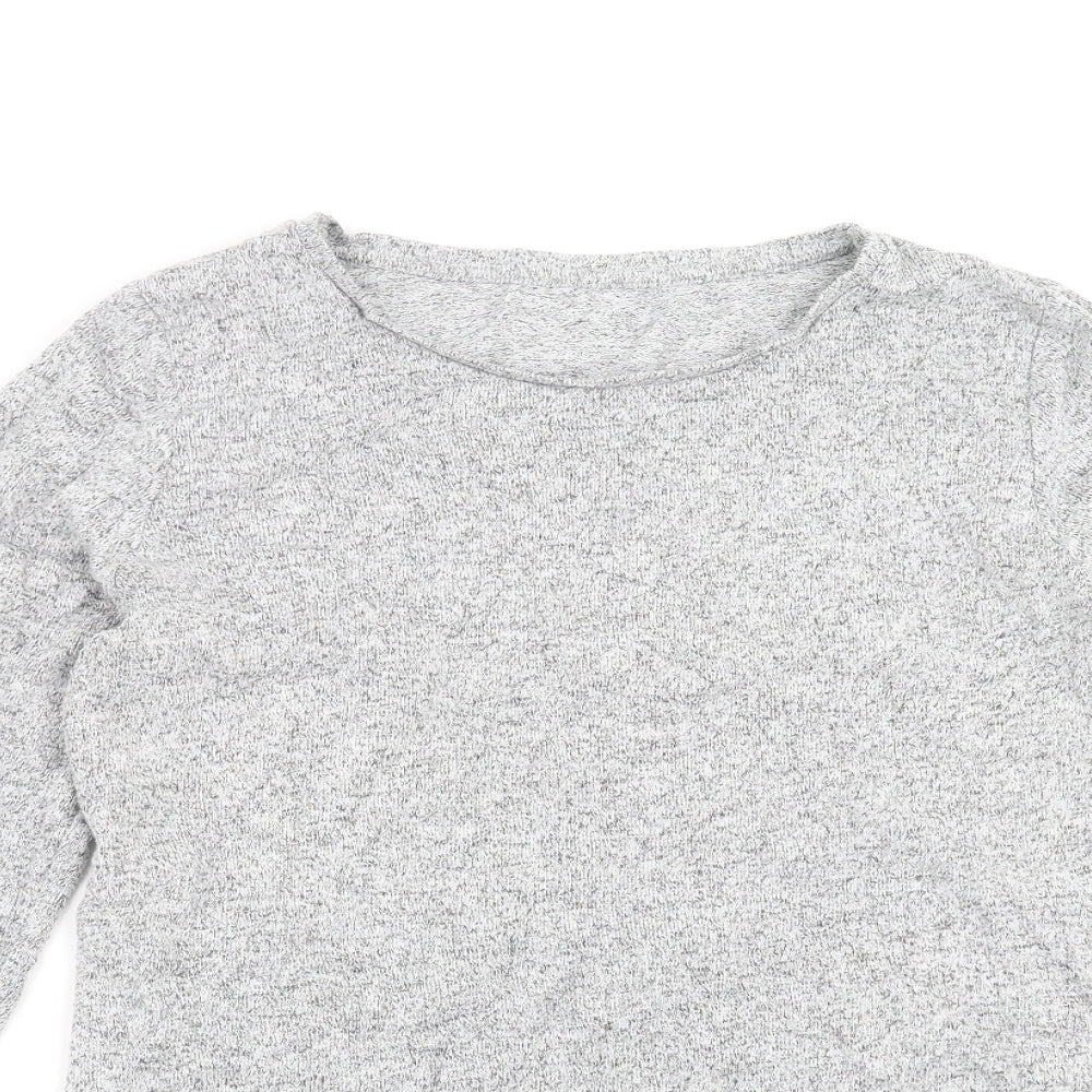 NEXT Womens Grey  Knit Pullover Jumper Size 14  - Ruched Sides