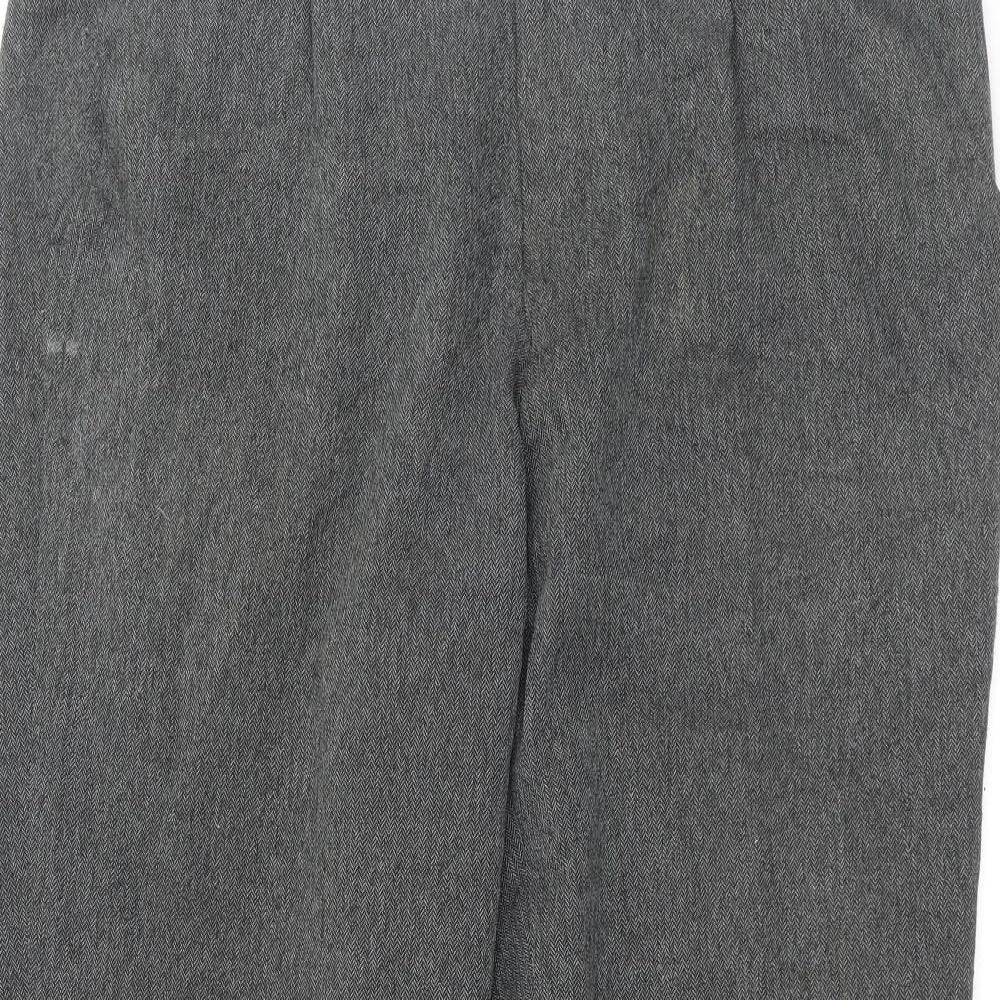 Matalan Mens Grey Herringbone  Trousers  Size 38 in L31 in