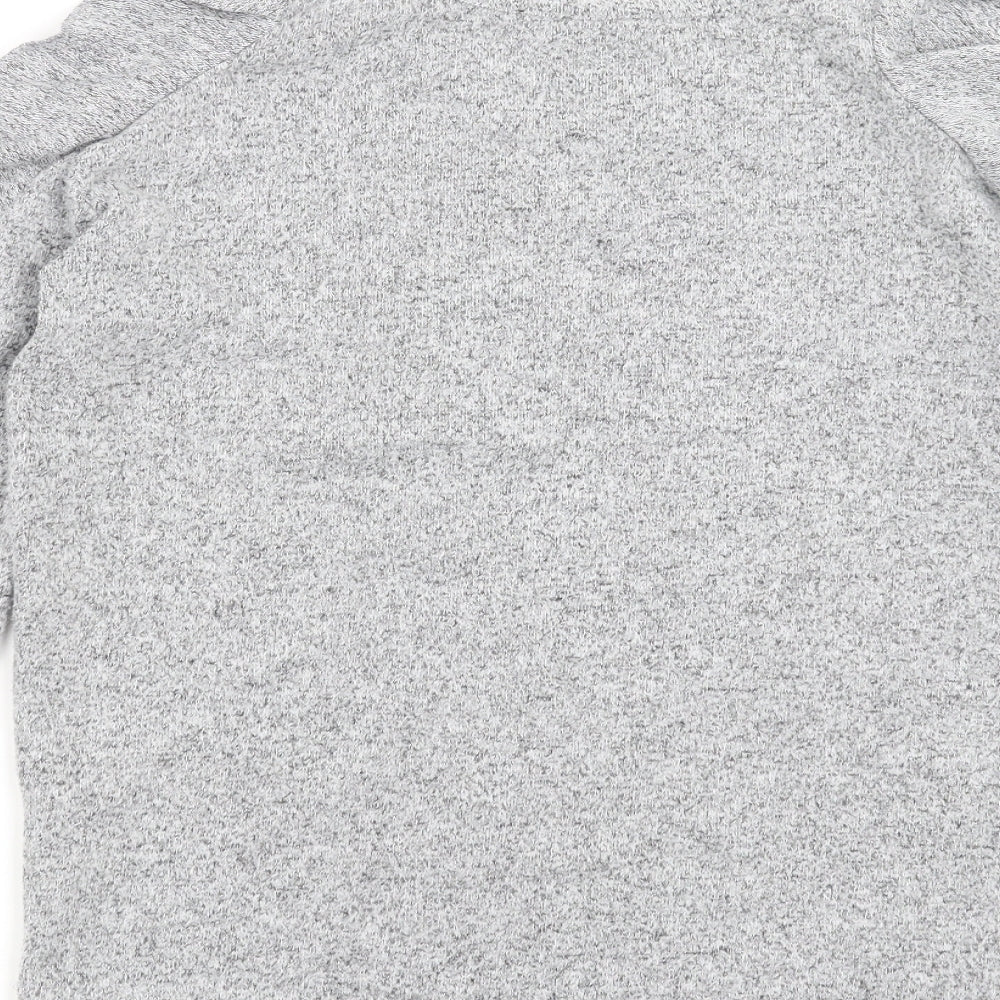 New Look Womens Grey  Knit Pullover Jumper Size 8  - cold Shoulder