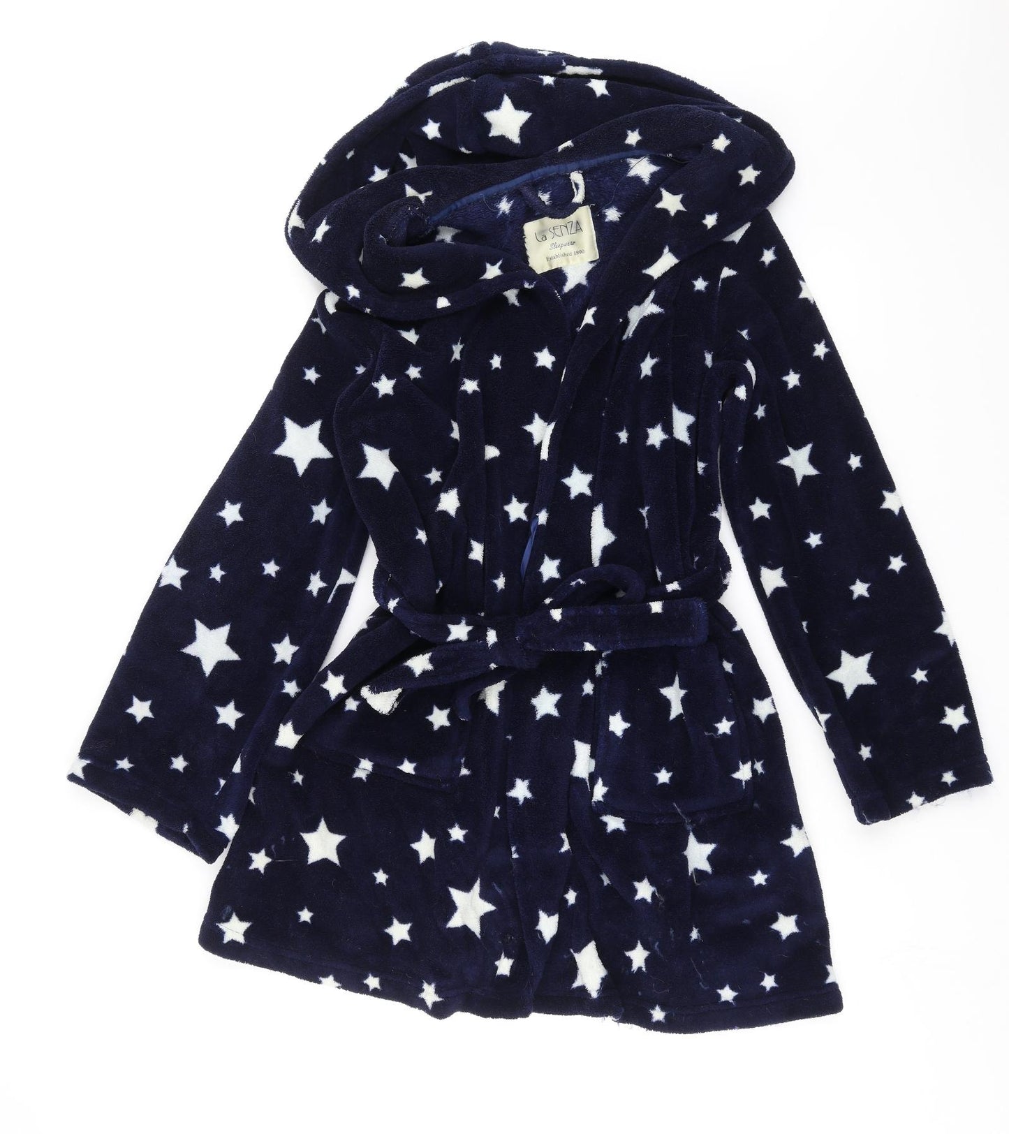 La Senza Womens Blue Geometric  Top Robe Size S  - Star Pattern