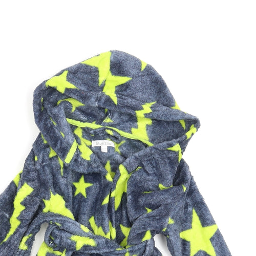 Blue Zoo Baby Blue Solid   Robe Size 12-18 Months  - Star Pattern