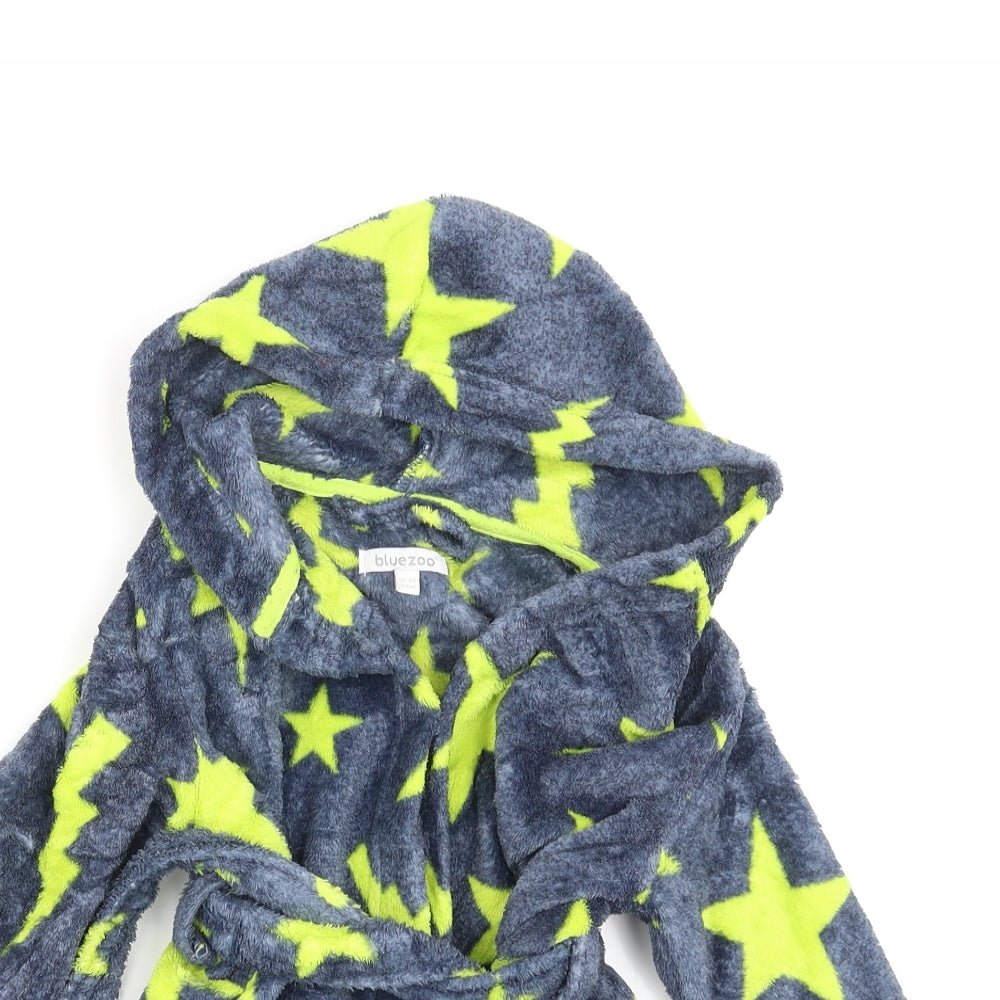 Blue Zoo Baby Blue Solid   Robe Size 12-18 Months  - Star Pattern