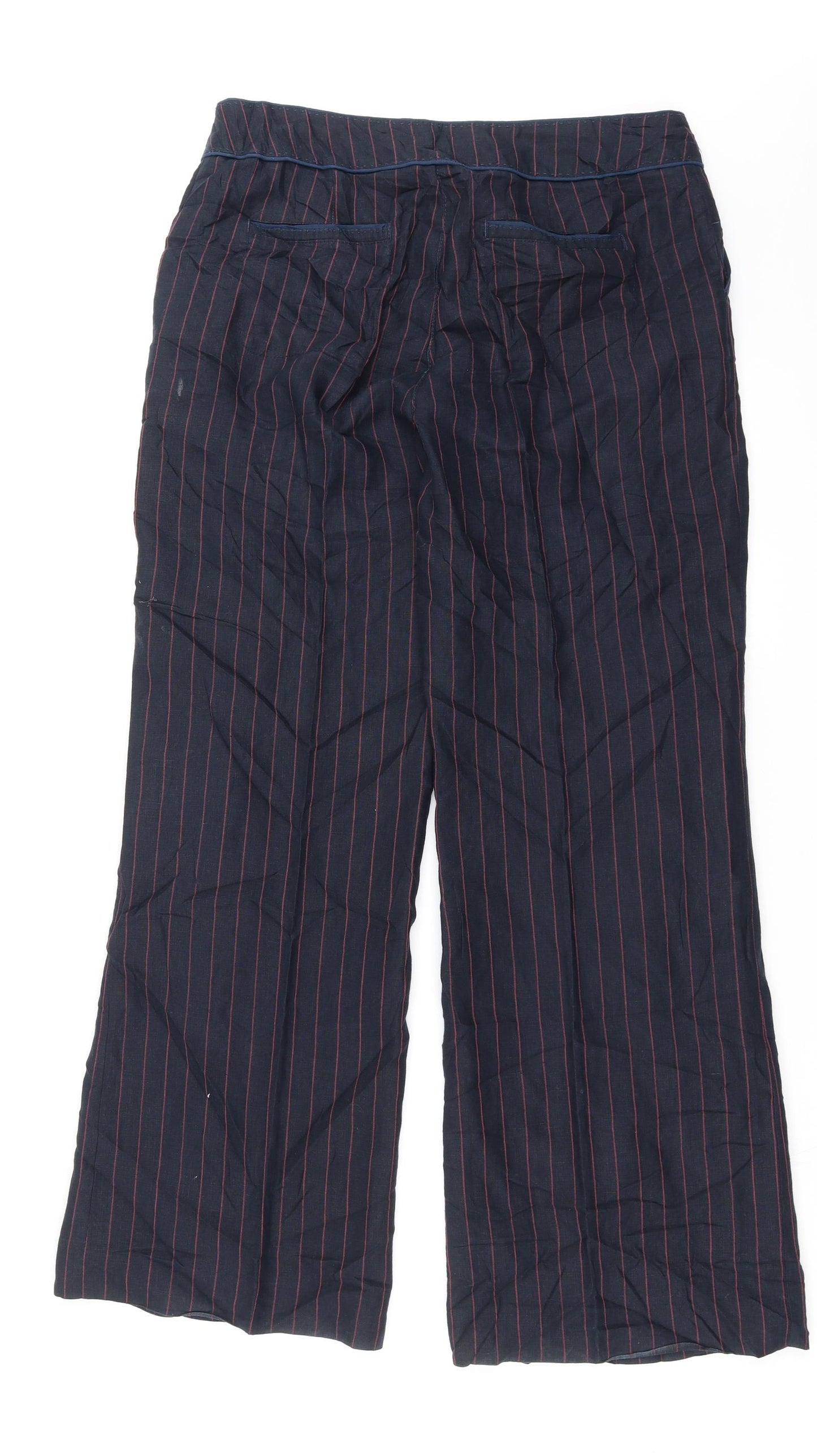 Boden Womens Blue Striped  Trousers  Size 12 L30 in