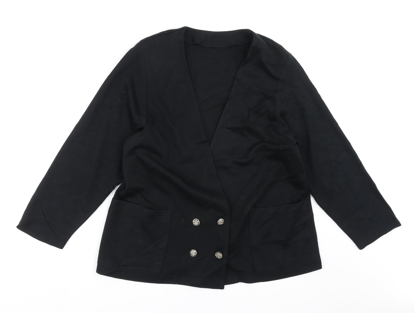 ST MICHAEL Womens Black   Cardigan Jumper Size 18