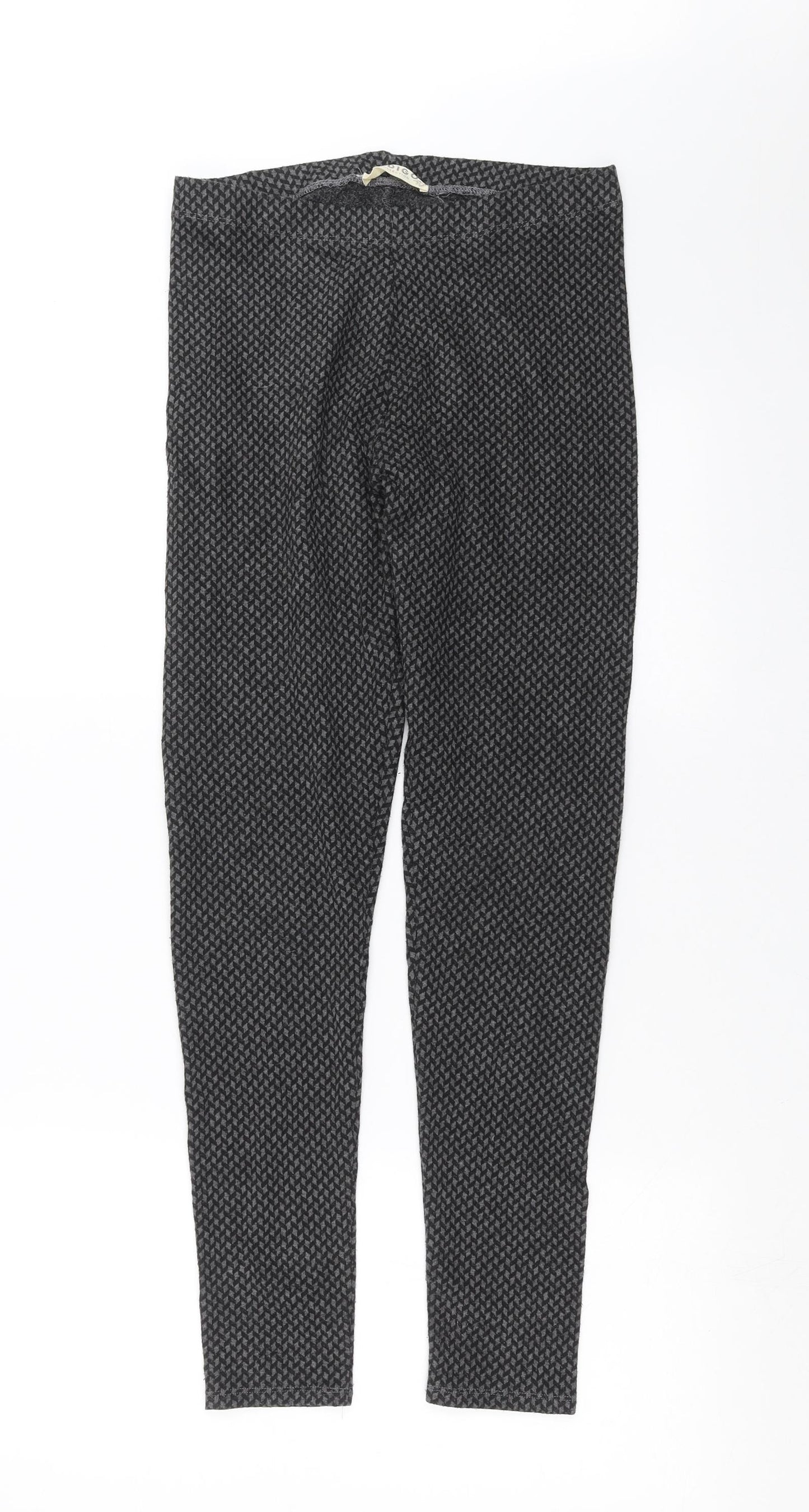 Marks and Spencer Womens Green Geometric  Carrot Leggings Size 12 L29 in