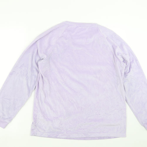 Primark Womens Purple Solid Fleece Top Pyjama Top Size S  - love kindness positivity