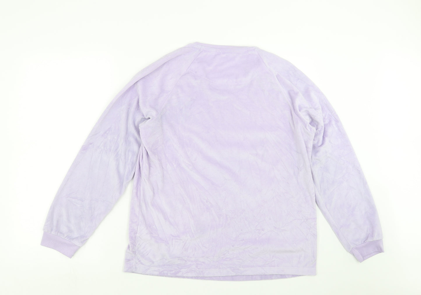 Primark Womens Purple Solid Fleece Top Pyjama Top Size S  - love kindness positivity