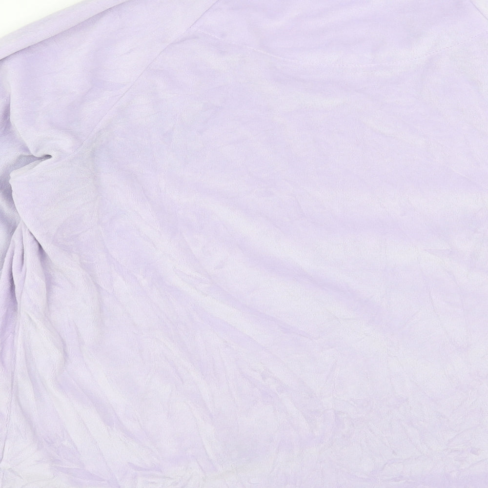 Primark Womens Purple Solid Fleece Top Pyjama Top Size S  - love kindness positivity