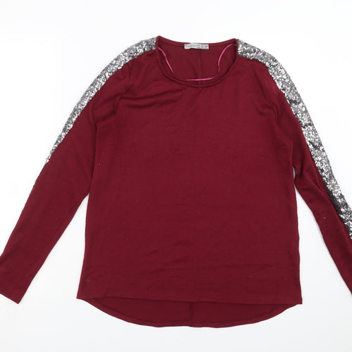 Primark Womens Purple  Knit Pullover Jumper Size 10  - sequins
