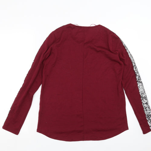Primark Womens Purple  Knit Pullover Jumper Size 10  - sequins