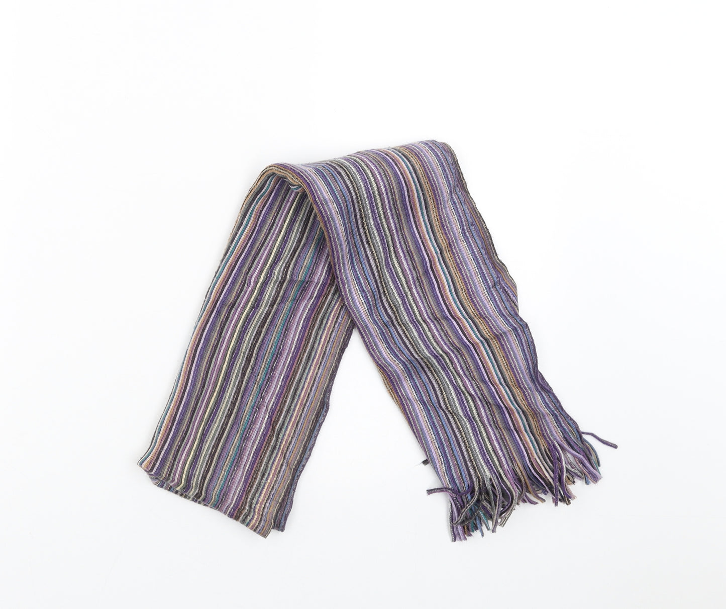 Preworn Womens Purple Striped   Scarf