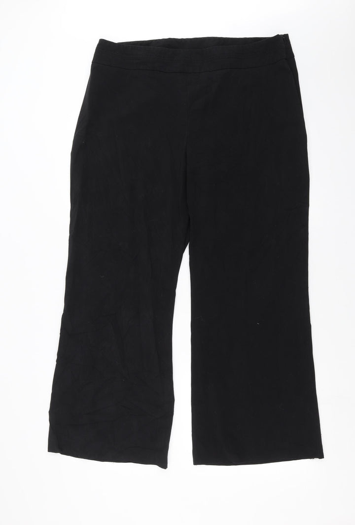 Wallis Womens Black Trousers Size 18 L29 in