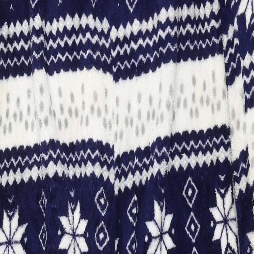 Boohoo Womens Blue Fair Isle  Top One Piece Size 8  - onesie