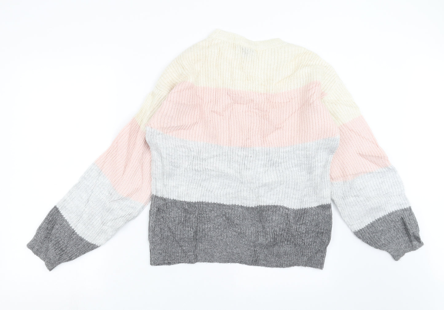 New Look Womens Multicoloured Striped Knit Pullover Jumper Size S