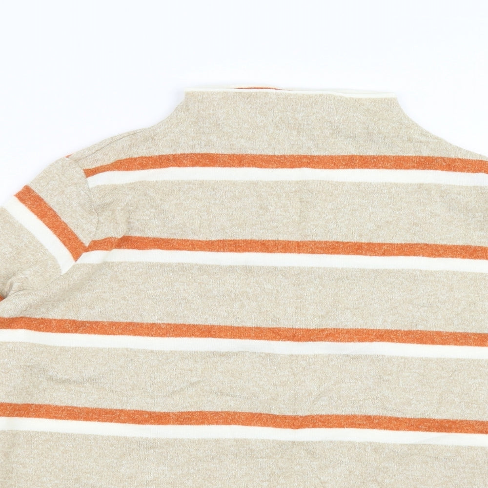 TU Womens Beige Striped Knit Pullover Jumper Size 12