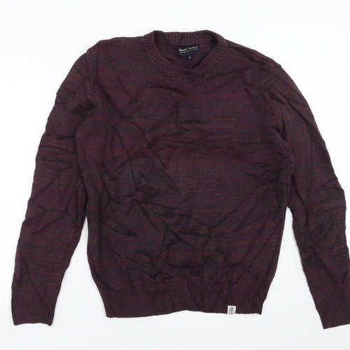 Shore Leave Mens Purple  Knit Pullover Jumper Size M