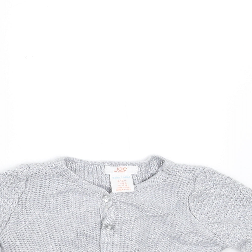 Joe Fresh Girls Grey  Knit Shrug Jumper Size 6-9 Months