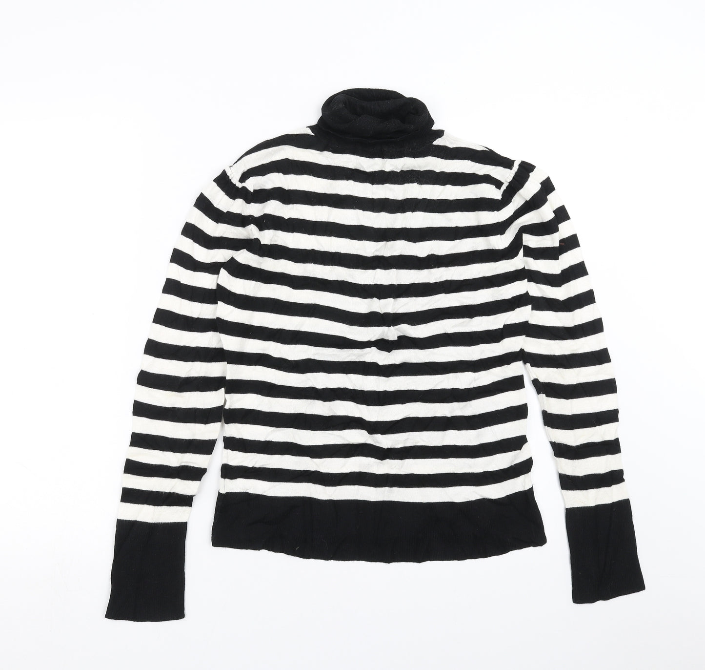 Primark Womens Black Striped Knit Pullover Jumper Size 16